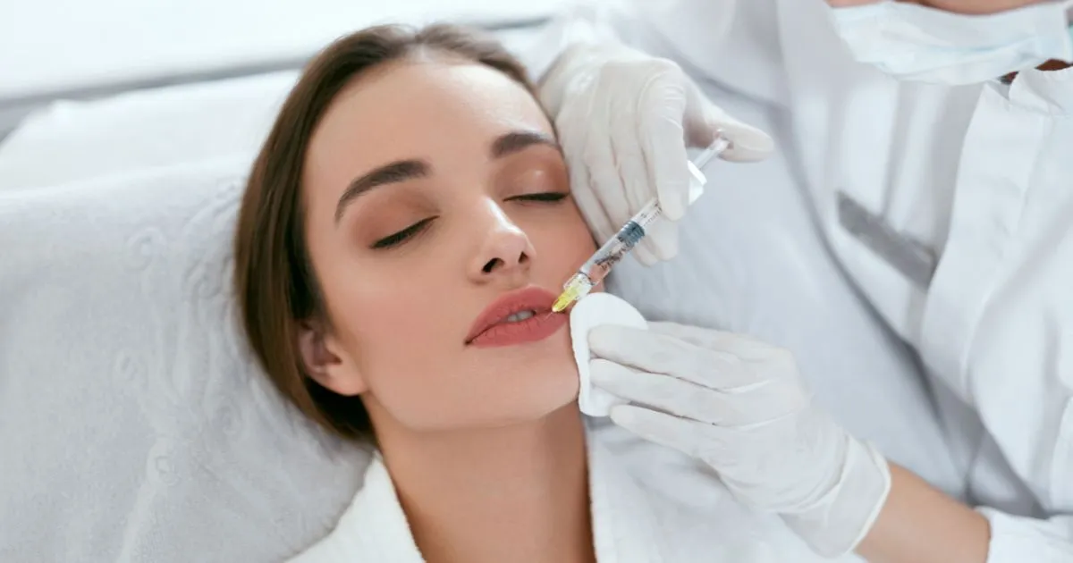 Dermal Fillers procedure for lip enhancement on a woman IN NAGS HEAD, NC